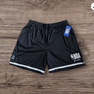 NWT Authentic NBA mens  Basketball Shorts Size 3X Black/White Classic $45 MRSP
